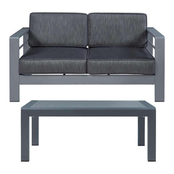 Banco de exterior con mesa Avise aluminio [casa.pro]