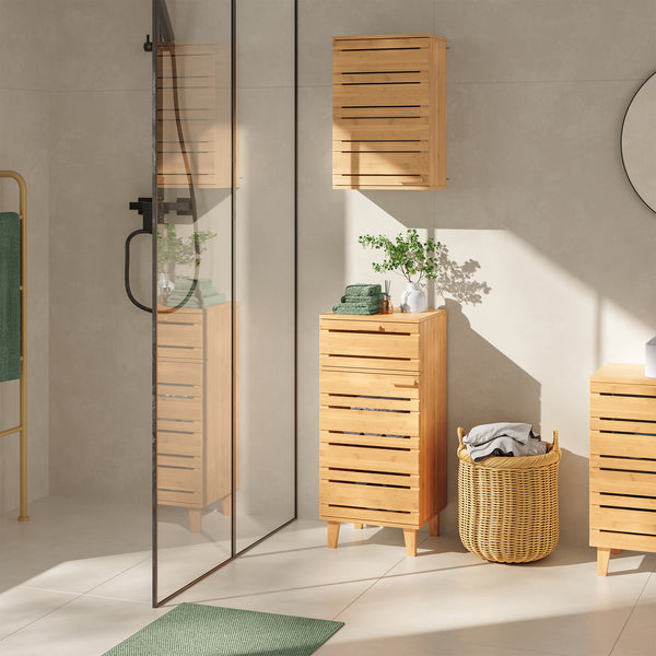 Armario de baño Epind 75x33x30 cm Bambú Natural [en.casa]