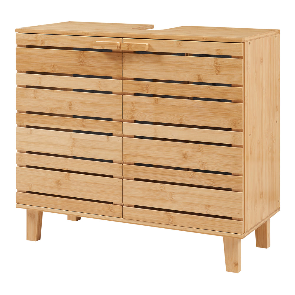 Mueble bajo lavabo Epind 60x66x30 cm Bambú natural [en.casa]
