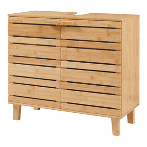 Mueble bajo lavabo Epind 60x66x30 cm Bambú natural [en.casa]