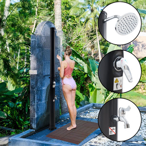 Ducha solar Frerievn con ducha para pies 215 cm 18L [casa.pro]