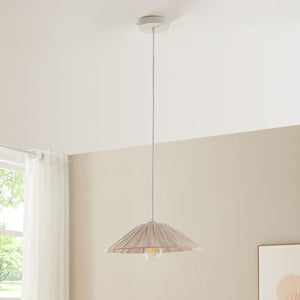 Lámpara colgante Bridge Blanco/Beige [lux.pro]