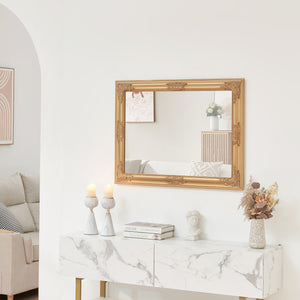 Espejo de pared Punkalaidun estilo barroco 80x60 cm color dorado [en.casa]