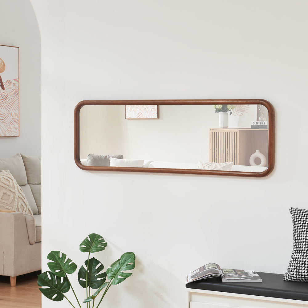 Espejo de pared Ristijarvi 120x40 cm marrón [en.casa] - premiumXL