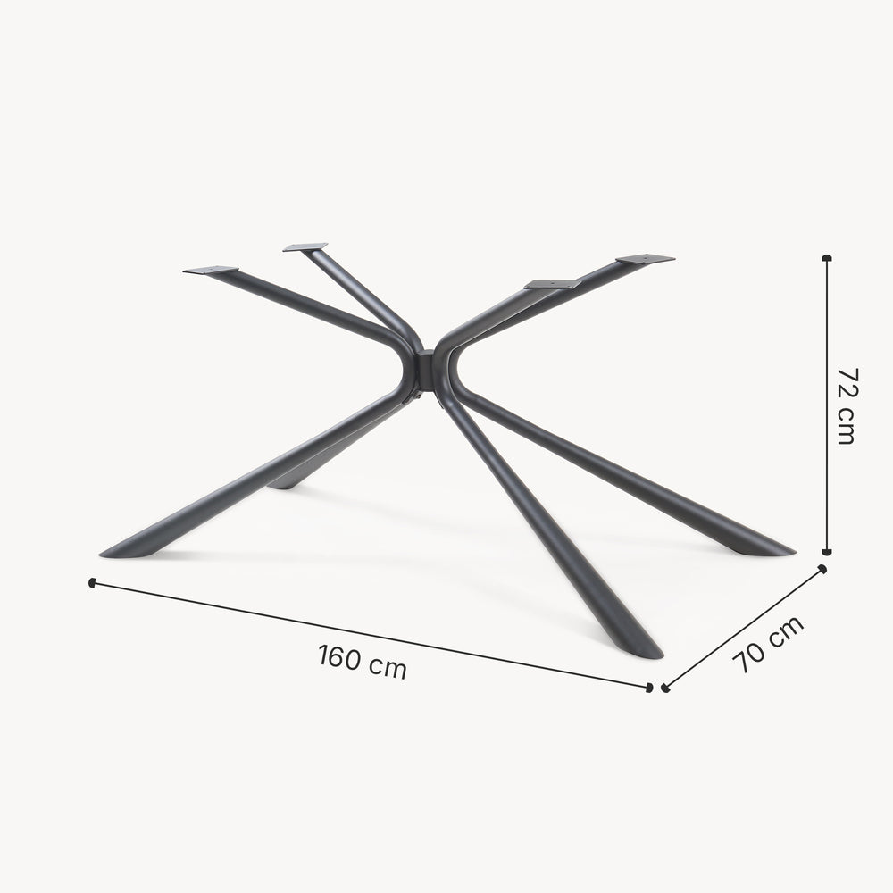 Estructura de mesa Havosanlurg acero 160x70x72 cm negro [en.casa] - premiumXL