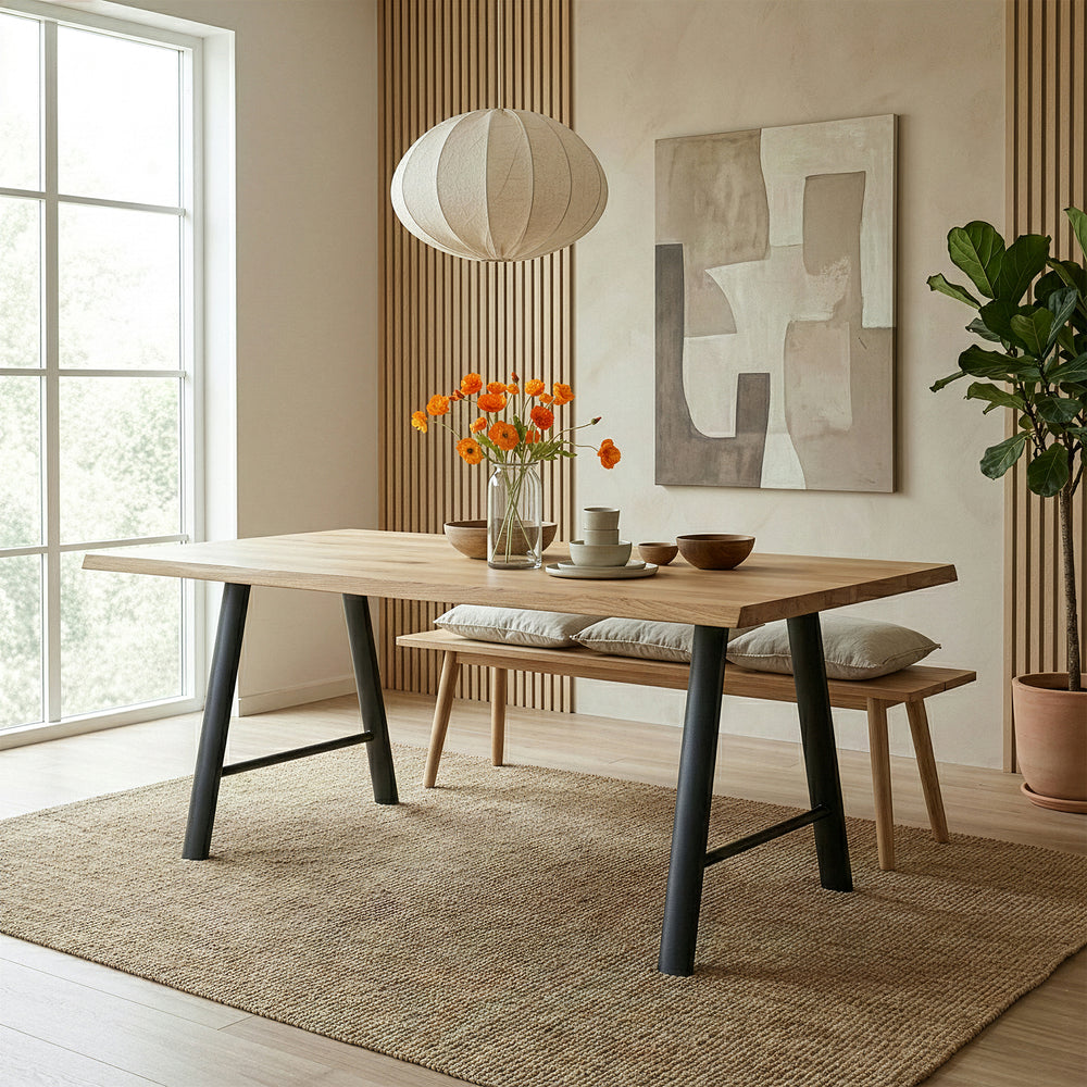 Juego de 2 estructuras de mesa Hullem acero 72x70x10 cm negro [en.casa]