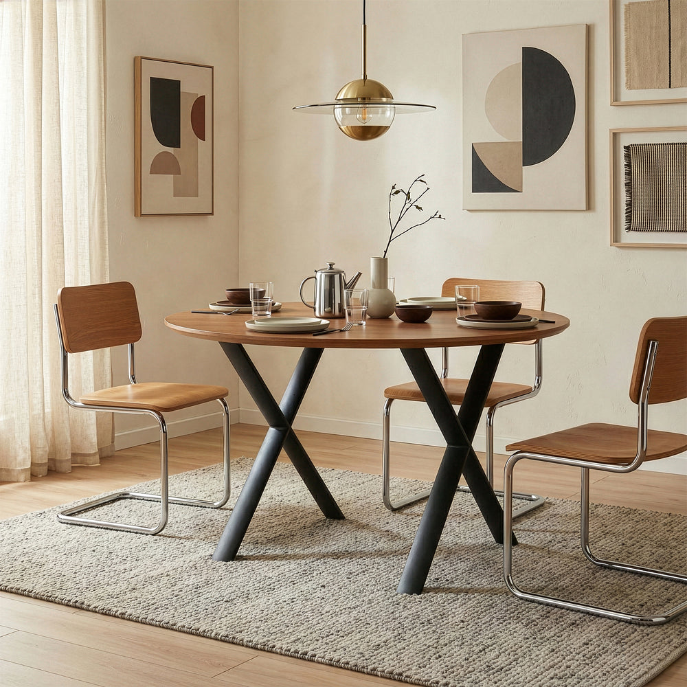 Estructura de mesa Klixjö juego de 2 acero 72x70x10 cm negro [en.casa]