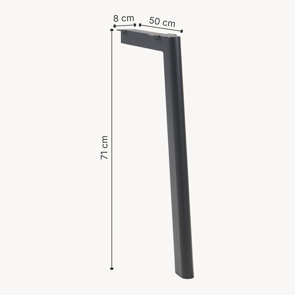 Patas de mesa Hostang juego de 4 - 50x8x71 cm negro [en.casa] - premiumXL