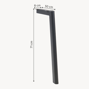 Patas de mesa Hostang juego de 4 50x8x71 cm negro [en.casa]