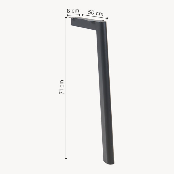Patas de mesa Hostang juego de 4 50x8x71 cm negro [en.casa]