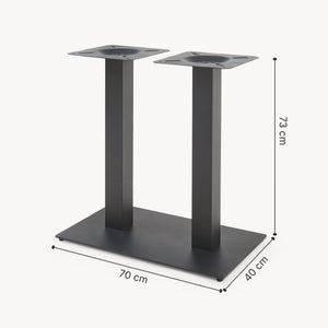 Estructura de mesa Vadejord acero 70x40x73 cm negro [en.casa]