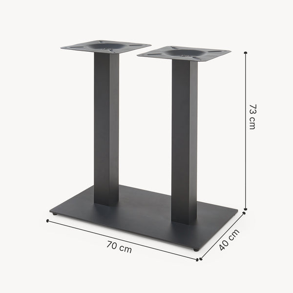 Estructura de mesa Vadejord acero 70x40x73 cm negro [en.casa]