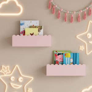 Estantería de pared para niños Set de 2 Vestnes 40x10x10 cm Cotton Candy [en.casa]