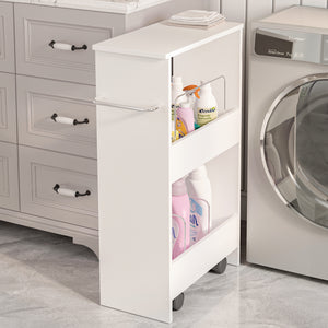 Carrito Katra 67x40x20 cm Blanco [en.casa]