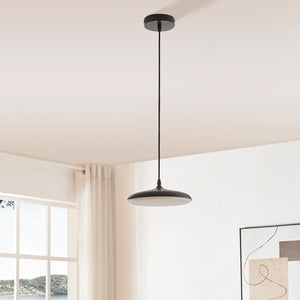 Lámpara colgante Oupilu con LEDs integrados Metal 120x25x25 cm Negro/Blanco [lux.pro]