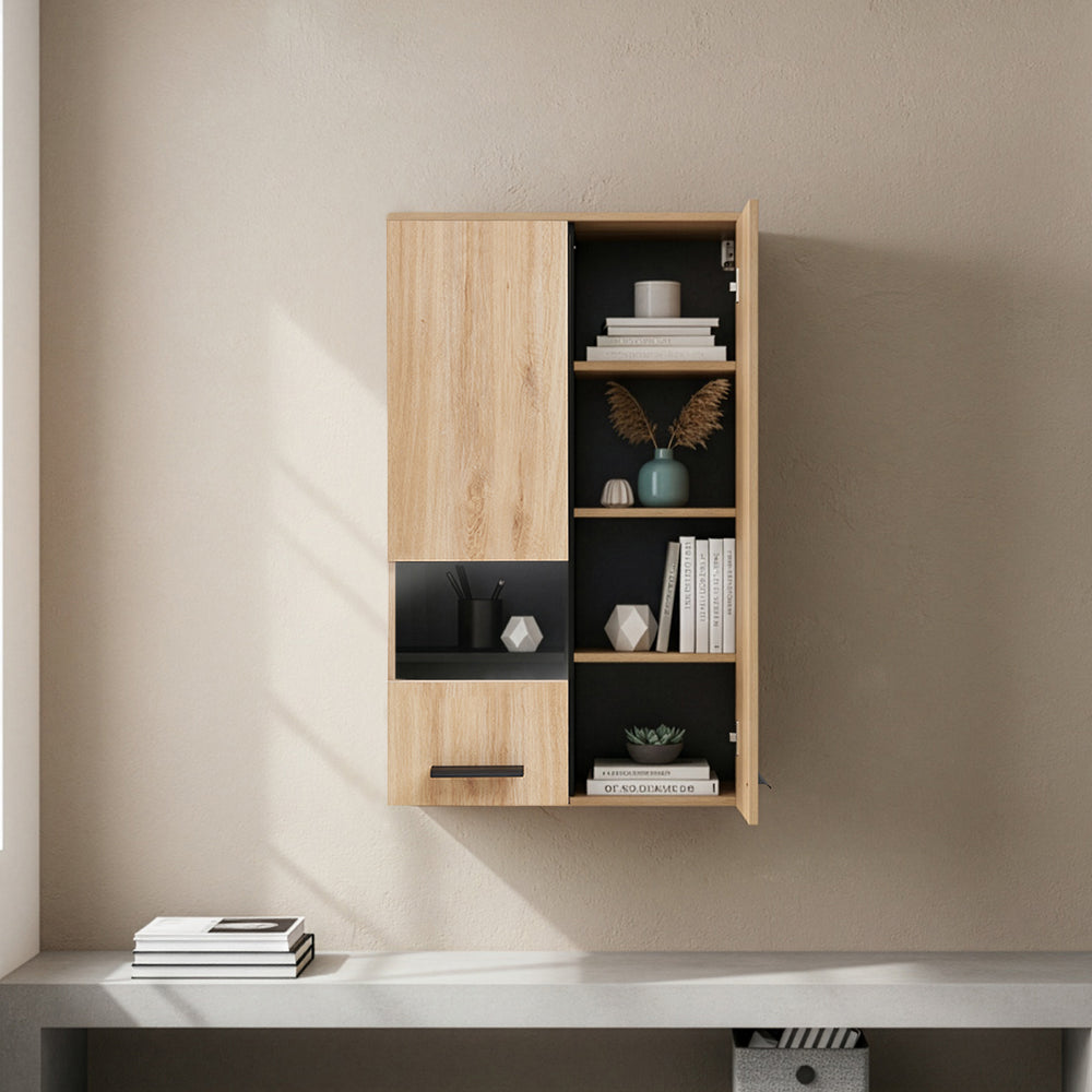 Armario de pared Noppen 98x60x38 cm aspecto roble [en.casa] - premiumXL