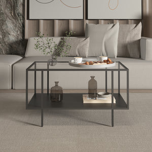 Mesa de centro Nynna 90x50x50 cm Negro [en.casa]