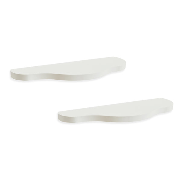 juego de 2 estantes flotantes Sirlstalo 57x19x2,5cm - Blanco [en.casa]