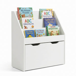 Estantería para niños Sirlstalo 70x63x30 cm Blanco [en.casa]