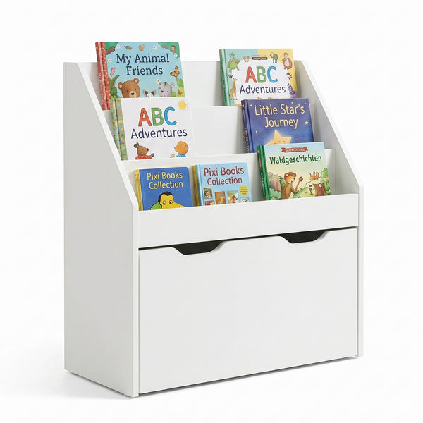 Estantería para niños Sirlstalo 70x63x30 cm Blanco [en.casa]
