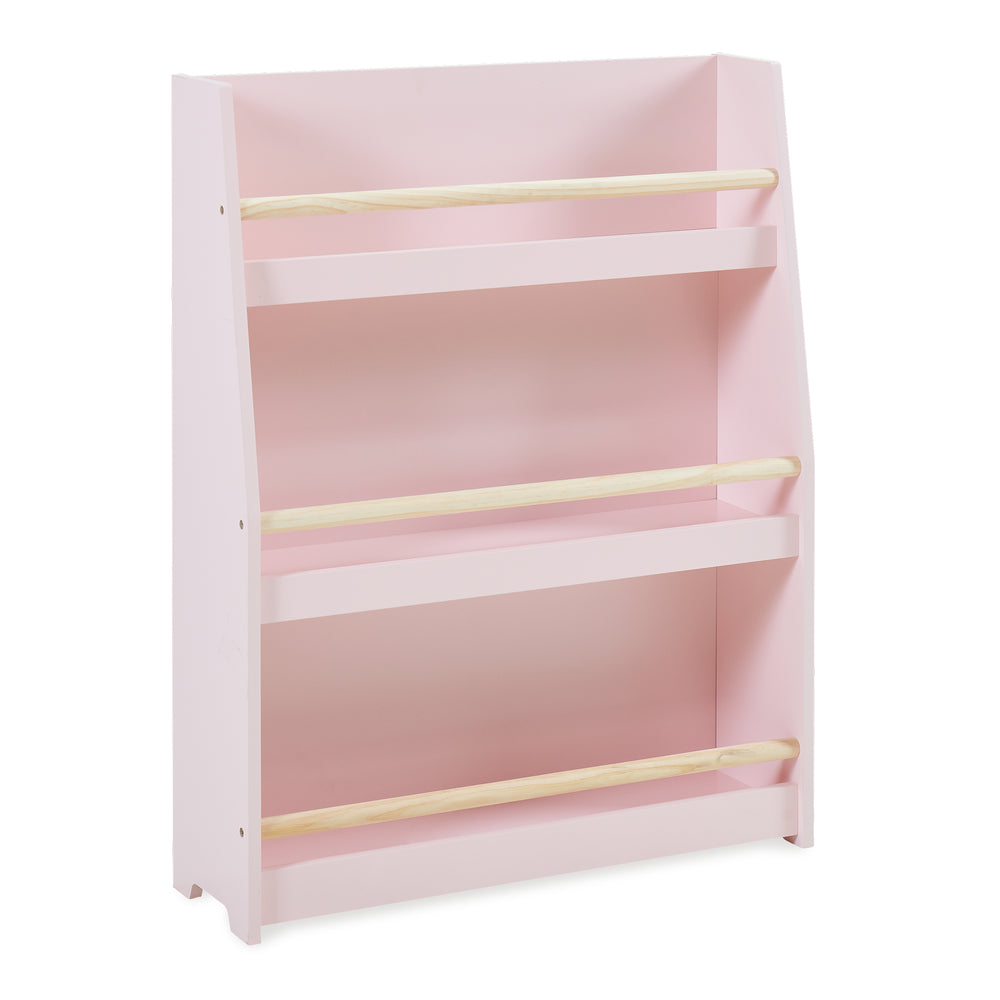 Estantería infantil Virer de 3 niveles 78x60x18cm - Rosa/Natural [en.casa]