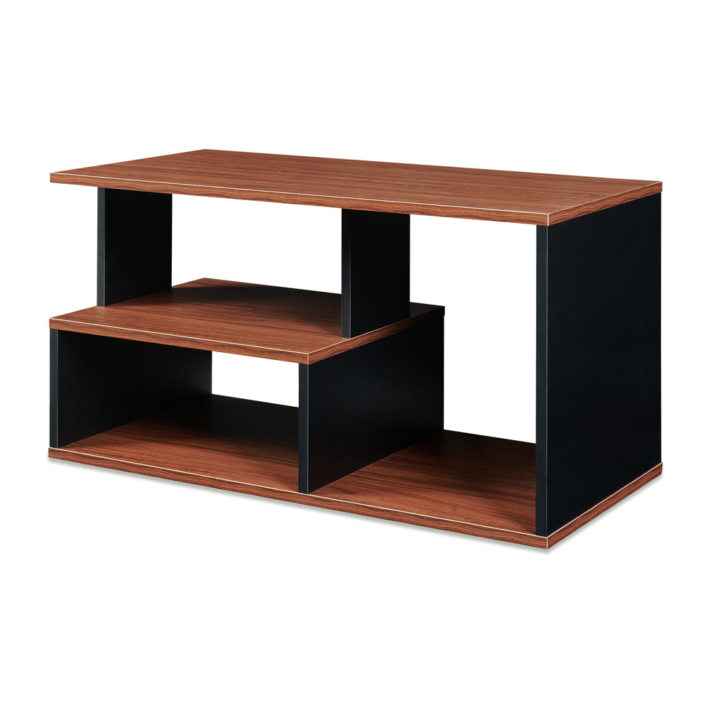 Mesa de centro Trond 80x40x42 cm Negro/Nogal [en.casa]