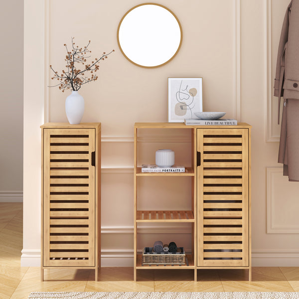 Aparador de 2 piezas Hakseri 87x99x33cm - Bambus [en.casa]