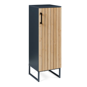 Armario de baño Svanes 90x30x30 cm Gris oscuro/Natural [en.casa]