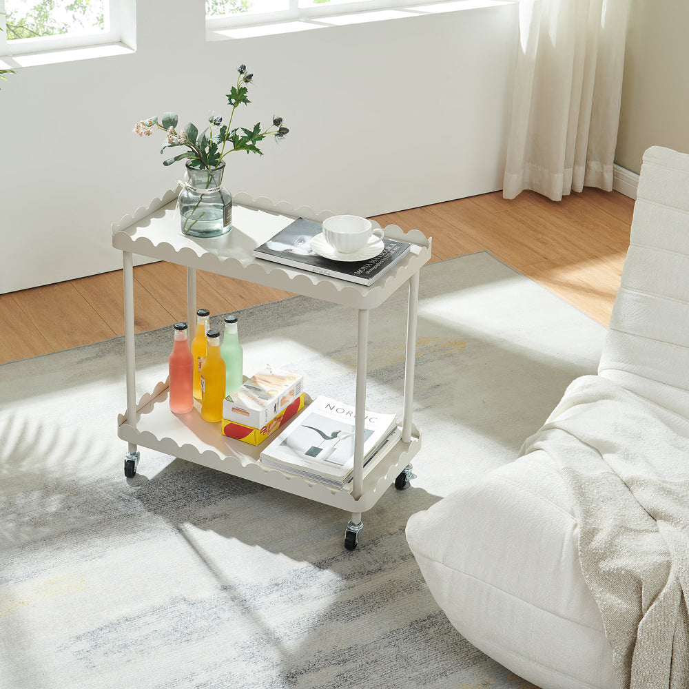 Carro de servicio Bolmanralu 2 niveles acero 61x31x60cm - Gris [en.casa]