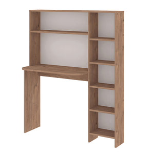 Escritorio con estantería Onega 143x114x40 cm Efecto madera [en.casa]