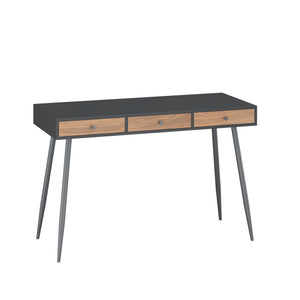 Escritorio Tumba 115x48x76 cm Negro/Aspecto nogal [en.casa]