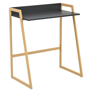 Escritorio Kuomi 84x73x47 cm Beige/Gris Oscuro [en.casa]