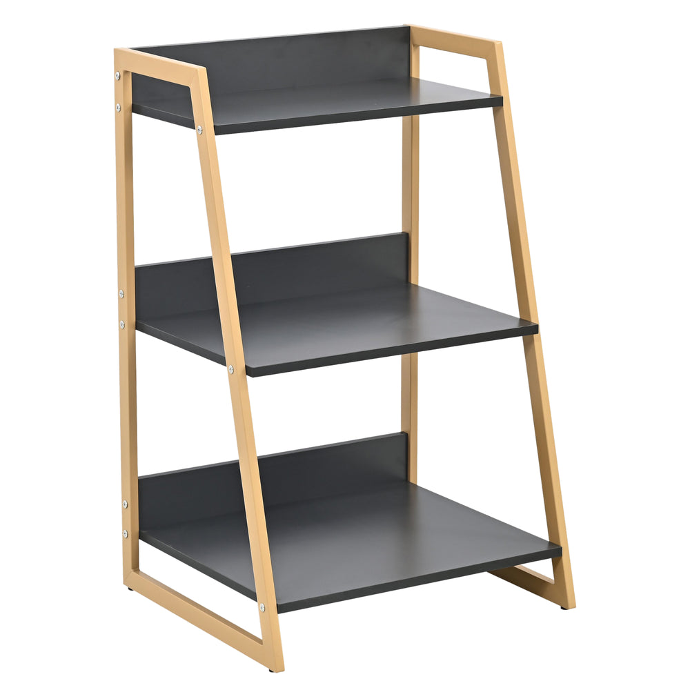 Estantería Kuomi 84x53x47 cm Beige/Gris Oscuro [en.casa]