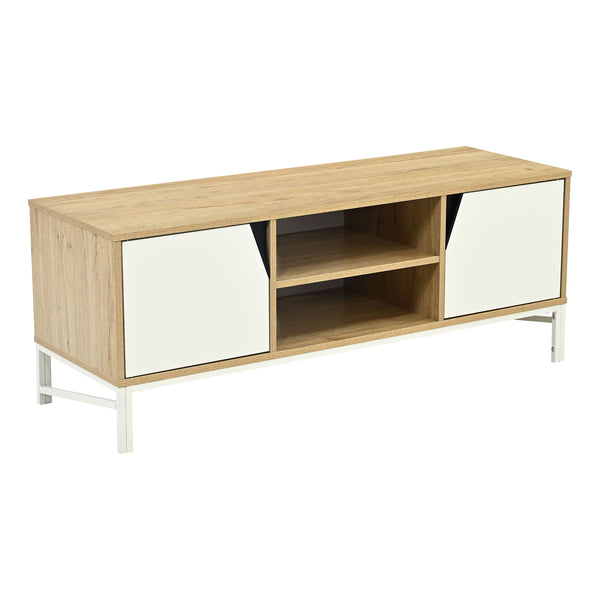 Mueble de televisión Kerrköndam 120x40x46 cm aspecto roble/blanco [en.casa]