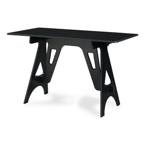 Escritorio Bostenenna 120x60x75 cm Negro con vetas de madera [en.casa]