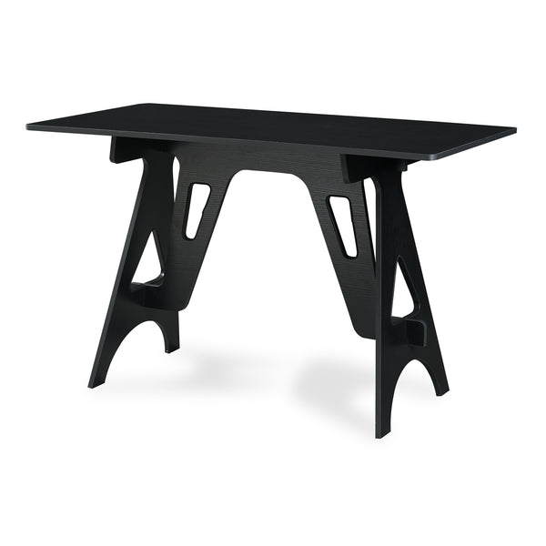 Escritorio Bostenenna 120x60x75 cm Negro con vetas de madera [en.casa]