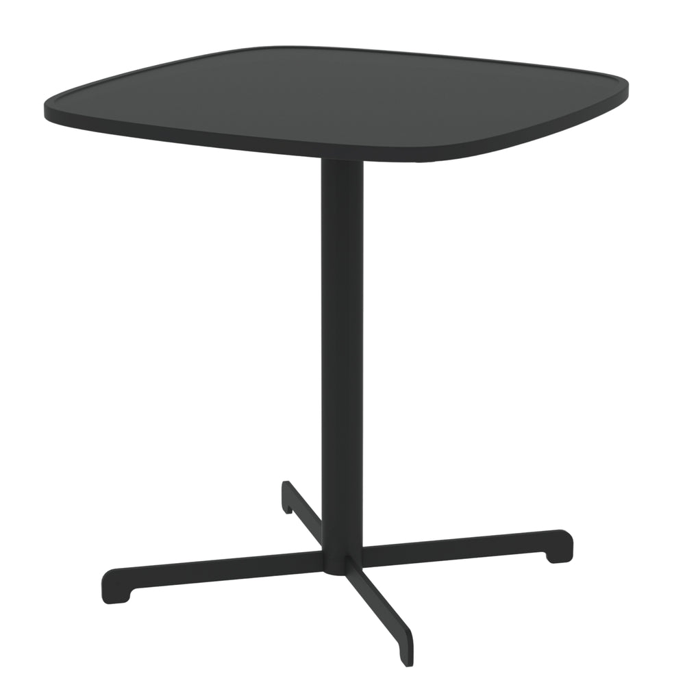Mesa bistró de exterior Foggia acero 75x70x70cm Gris antracita [casa.pro]