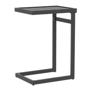 Mesa auxiliar de exterior Gaby acero 58x40x30 cm gris antracita [casa.pro]