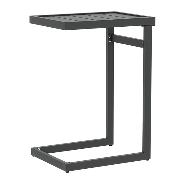 Mesa auxiliar de exterior Gaby acero 58x40x30 cm gris antracita [casa.pro]