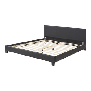 Cama de cuero sintético 180x200 cm Negro Corium