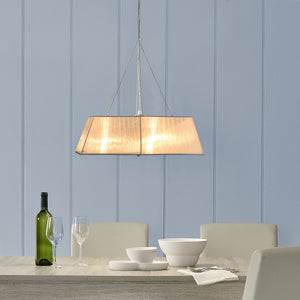 Lámpara colgante Walsum 4x E14 Ø45x113 cm Blanco lux.pro