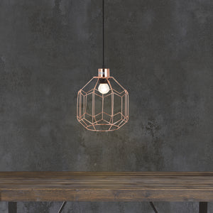 Lámpara colgante 1x E27 Ø20 x 21,5 cm color cobre lux.pro