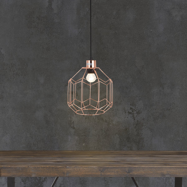 Lámpara colgante 1x E27 Ø20 x 21,5 cm color cobre lux.pro