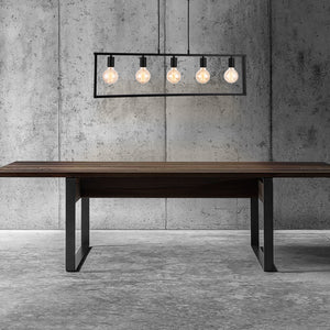 Lámpara colgante metal negro lámpara de techo lámpara 5 luces diseño [lux.pro]