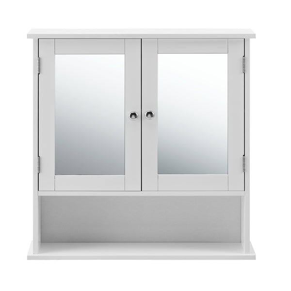 Armario de baño Locust 58x56x13 cm Blanco [en.casa]