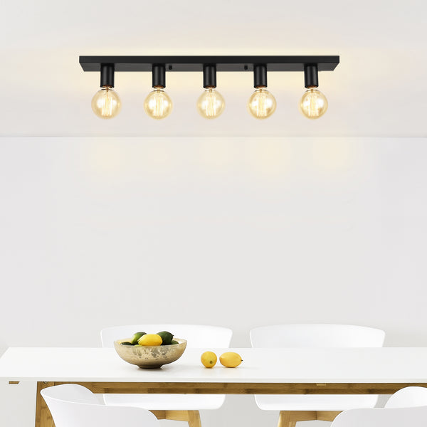 Lámpara de techo Corinto 5 luces redonda metal E27 lux.pro
