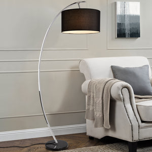 Lámpara de pie Steiermark 153 cm E27 60W Negro lux.pro