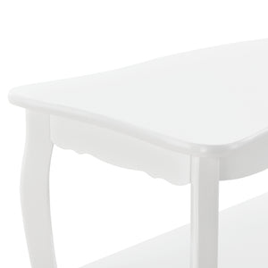 Mesa de centro Pearl 88x40x42 cm estilo Shabby Chic blanco en.casa