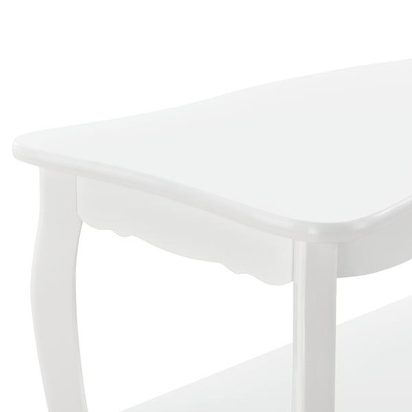 Mesa de centro Pearl 88x40x42 cm estilo Shabby Chic blanco en.casa