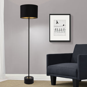 Lámpara de pie Apeldoorn 157 cm E27 Metal Negro lux.pro